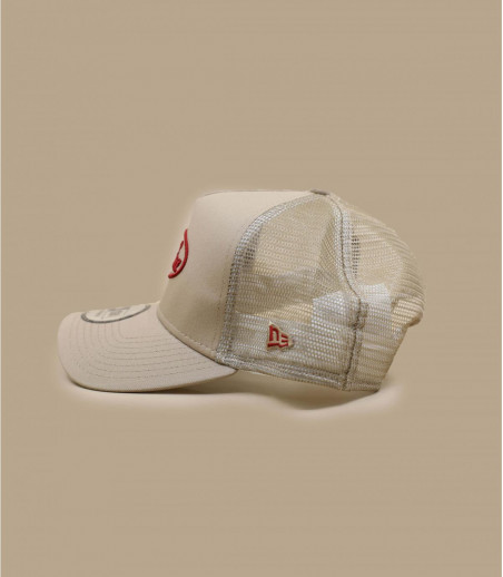 beige New Era trucker